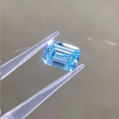 ZKZ Diamants 10 Mohs Bleu Émeraude coupé en laboratoire Diamant CVD cultivé 1-1.6ct