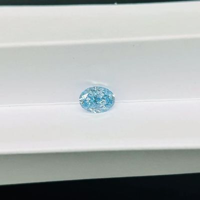 ZKZ Diamants 1 carat Taille ovale en vrac en laboratoire Diamants bleus cultivés VVS2