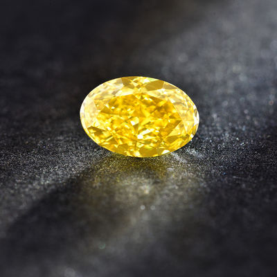 10 le laboratoire ovale de Mohs VVS-VS a créé le diamant jaune canari IGI certifié