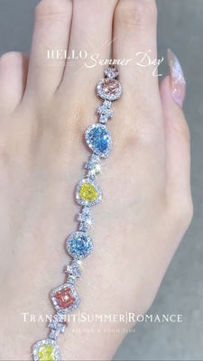 Coloriage en laboratoire, bracelet en diamant, bracelet en bonbons, bijoux en diamant