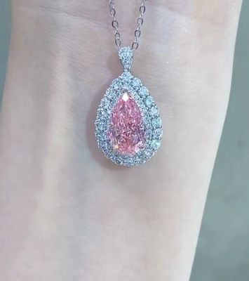 Collier en diamant de perle synthétique de laboratoire