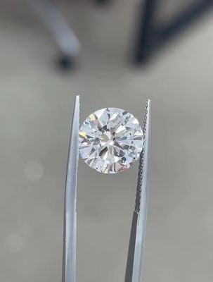 10 Mohs incolore ronde brillante coupée CVD Diamants cultivés en laboratoire 2,5ct-3ct