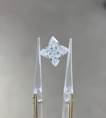 Diamants fabriqués en laboratoire CVD IGI Certifié Diamants synthétiques Quatre feuilles de trèfle Collier d'anneau