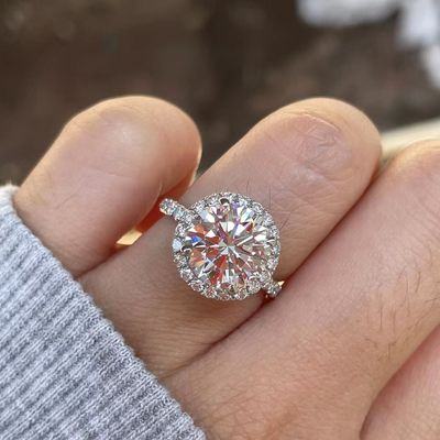 18K or réel DEF VS laboratoire de diamants cultivés Anneau de bijoux personnalisés