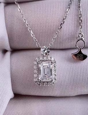 Émeraude Laboratoire créé pendentif diamant Collier Laboratoire Déposer des bijoux diamant Pendentif