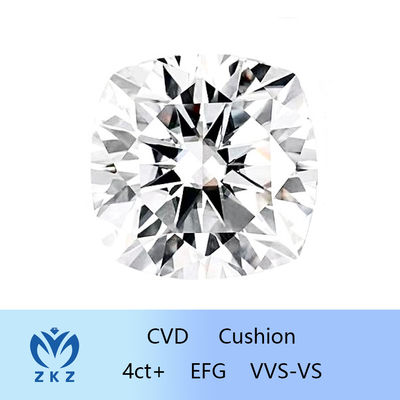 Grands diamants de taille 4CT+ en forme de coussin