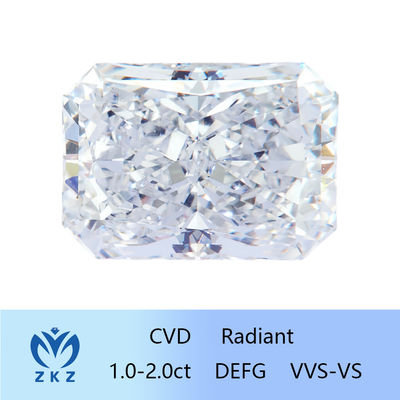 Diamants incolores à 10 Mohs radiant coupé en laboratoire cultivés en laboratoire VS-VVS Clarité