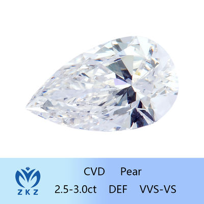 2.5ct-3ct synthétique comme cultivé CVD laboratoire cultivé diamant perle lâche diamant coupé