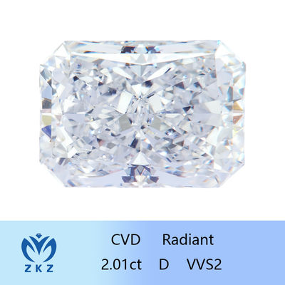 Coupe radiante 2ct comme des diamants blancs cultivés en laboratoire avec certification IGI