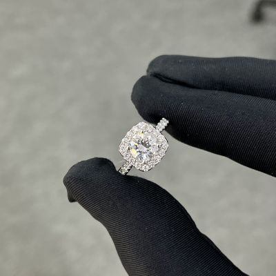 1.008ct Ronde D/E VVS CVD Anneaux de diamants blancs en laboratoire Anneaux de diamants cultivés avec certification IGI