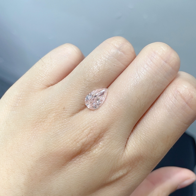 Diamant ovale 3 de culture du laboratoire 1.64CT de rose de culture de rose décoratif variable lumineux en forme de poire de perceuse