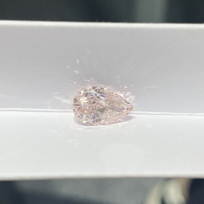 Diamant ovale 4 de culture du laboratoire 1.64CT de rose de culture de rose décoratif variable lumineux en forme de poire de perceuse